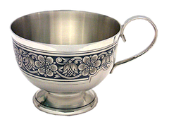 Серебряная чашка цветочная «Традиция»